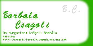 borbala csagoli business card